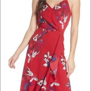 Chelsea28 Red Floral Dress, L